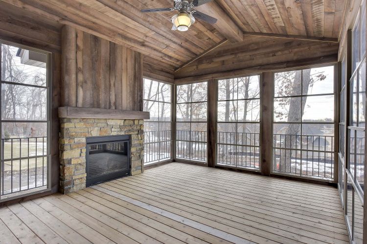 3 Season Porch Creek Hill Custom Home for Sale