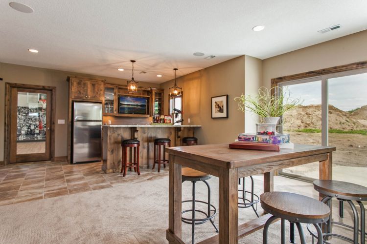 Basement Bar Area Excelsior Creek Hill Custom
