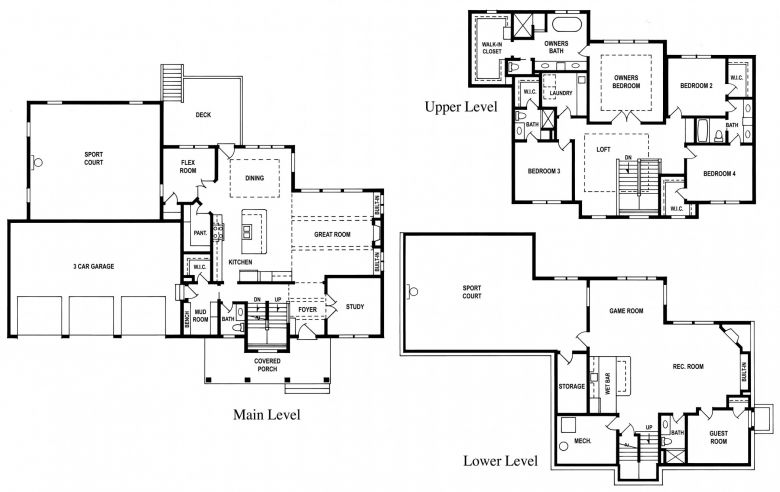 5655 Comstock Creek Hill Custom  FloorPlan Sport Center Athletic Court