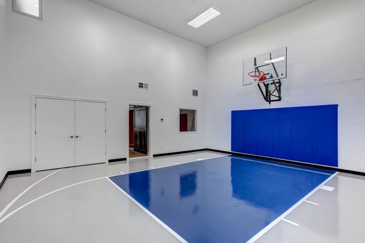 Custom Home Sport Center Indoor Court 5650 Creek Hill Builders
