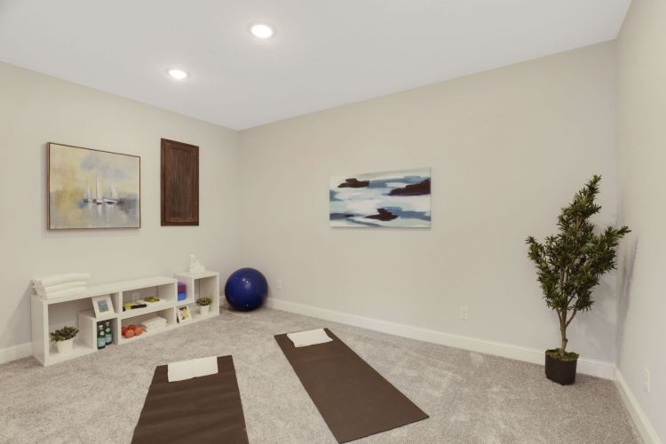 Lower Level Exercise Room 18447 75th Creek Hill Custom Homes Maple Grove
