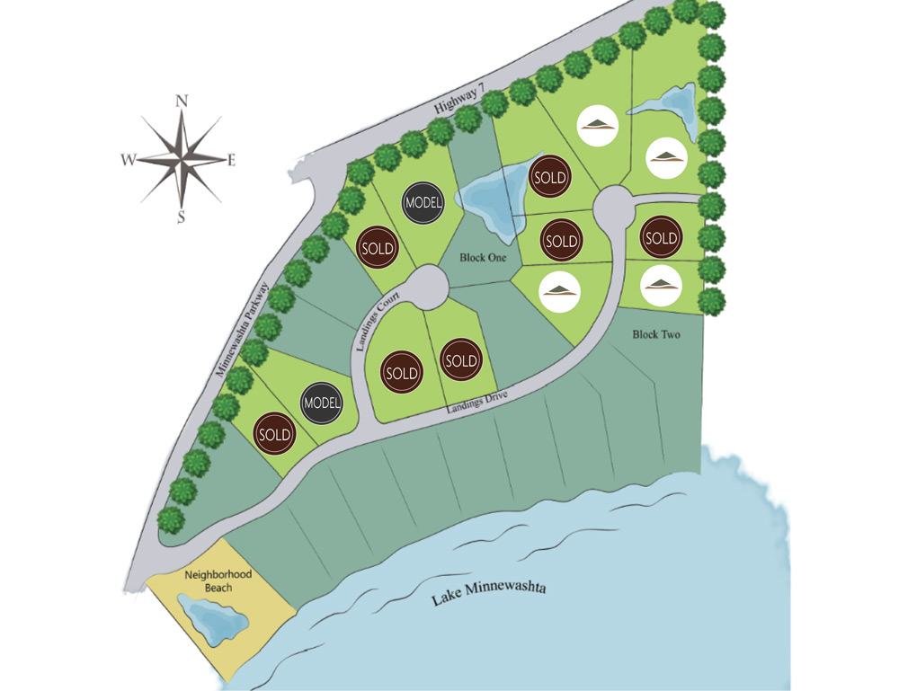 Minnewashta lotmap Custom Homes Excelsior Minnesota