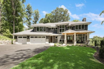 2-story prairie style custom home in Plymouth, MN